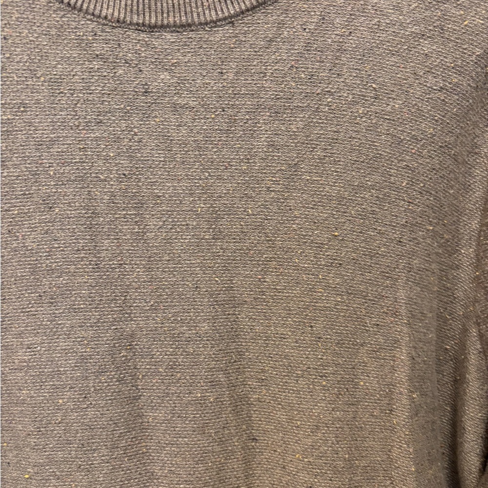 Brown Crewneck Sweater with Ribbed Neckline - Picture 3 of 9
